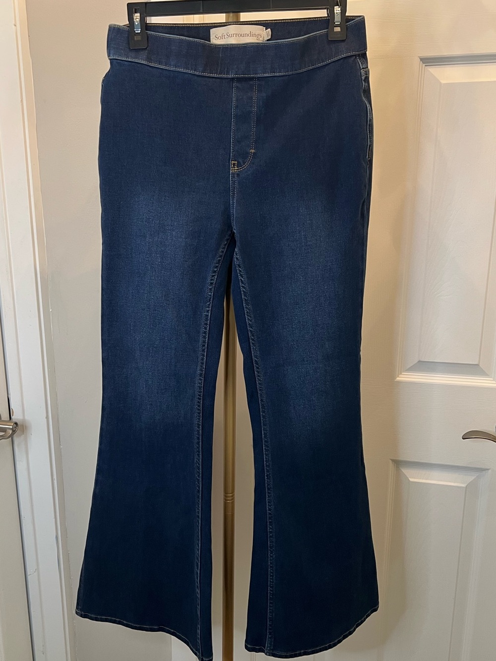 Soft Surroundings Dark Blue Flared Jeans